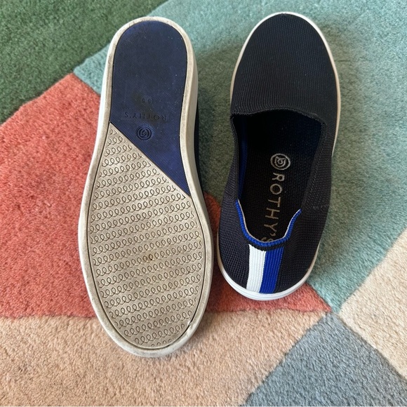 Rothy's The Original Slip On Sneaker in Black Woven Knit Slip Ons Size 5.5 EUC - Picture 10 of 15